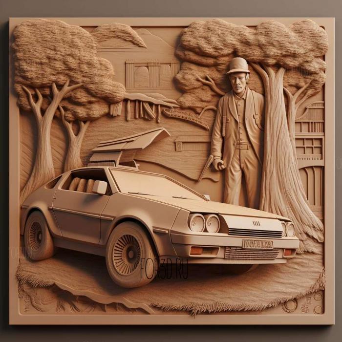 Back to the Future movie 1 stl model for CNC